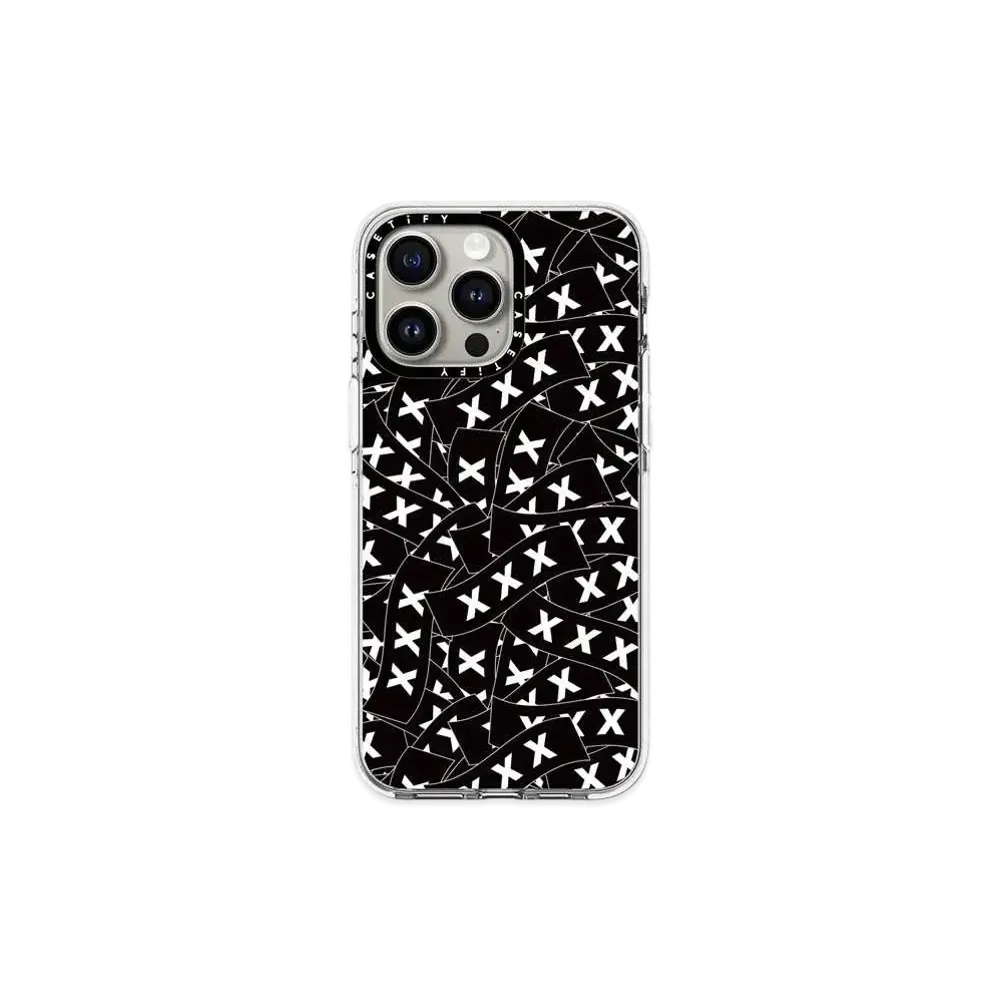 GOD SELECTION XXX x fragment design x CASETiFY Sticker Logo Black White Case "Clear"