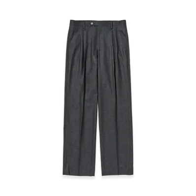 AURALEE Super Light Wool Two-Tuck Slacks "Top Charcoal"