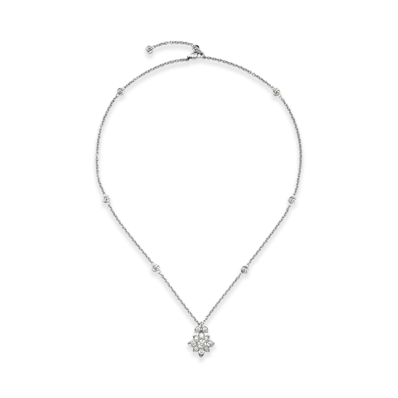 GUCCI Flora Necklace 18K Double G