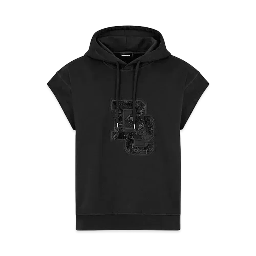 Dsquared2 Adriana Fit Sleeveless Hoodie Sweatshirt "Black"