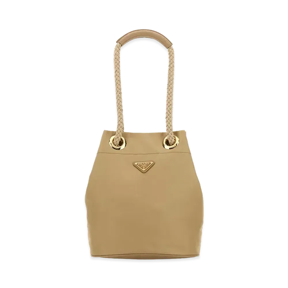 PRADA Women's Re-Nylon Mariner Bucket Bag "Camel"