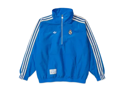 adidas Real Madrid Terrace Icon Half-Zip Jacket "Blue Bird/White"