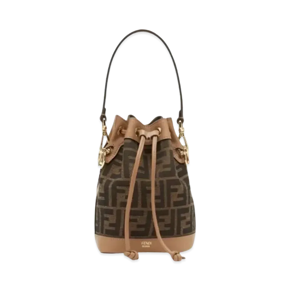 FENDI Mon Tresor FF Fabric Mini Bag "Brown"