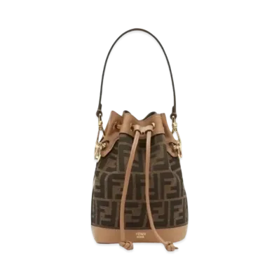 FENDI Mon Tresor FF Fabric Mini Bag "Brown"