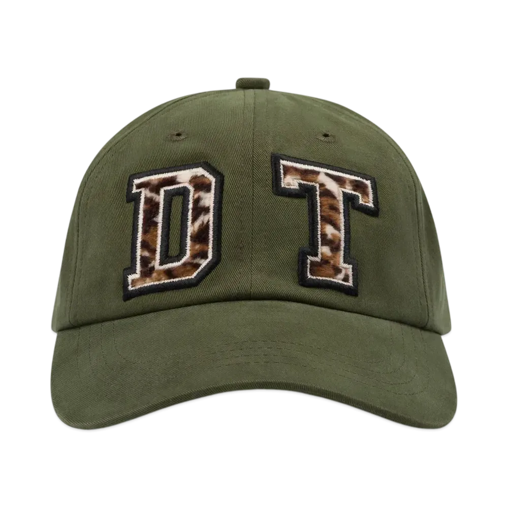 DENIM TEARS Panther Print Fur Cap "Olive"