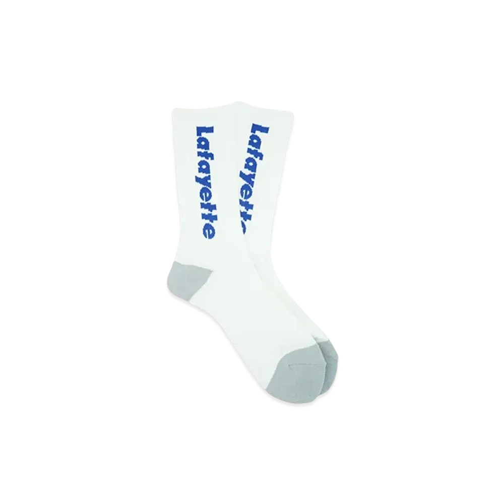 LFYT LAFAYETTE LOGO CREW SOCKS "WHITE"
