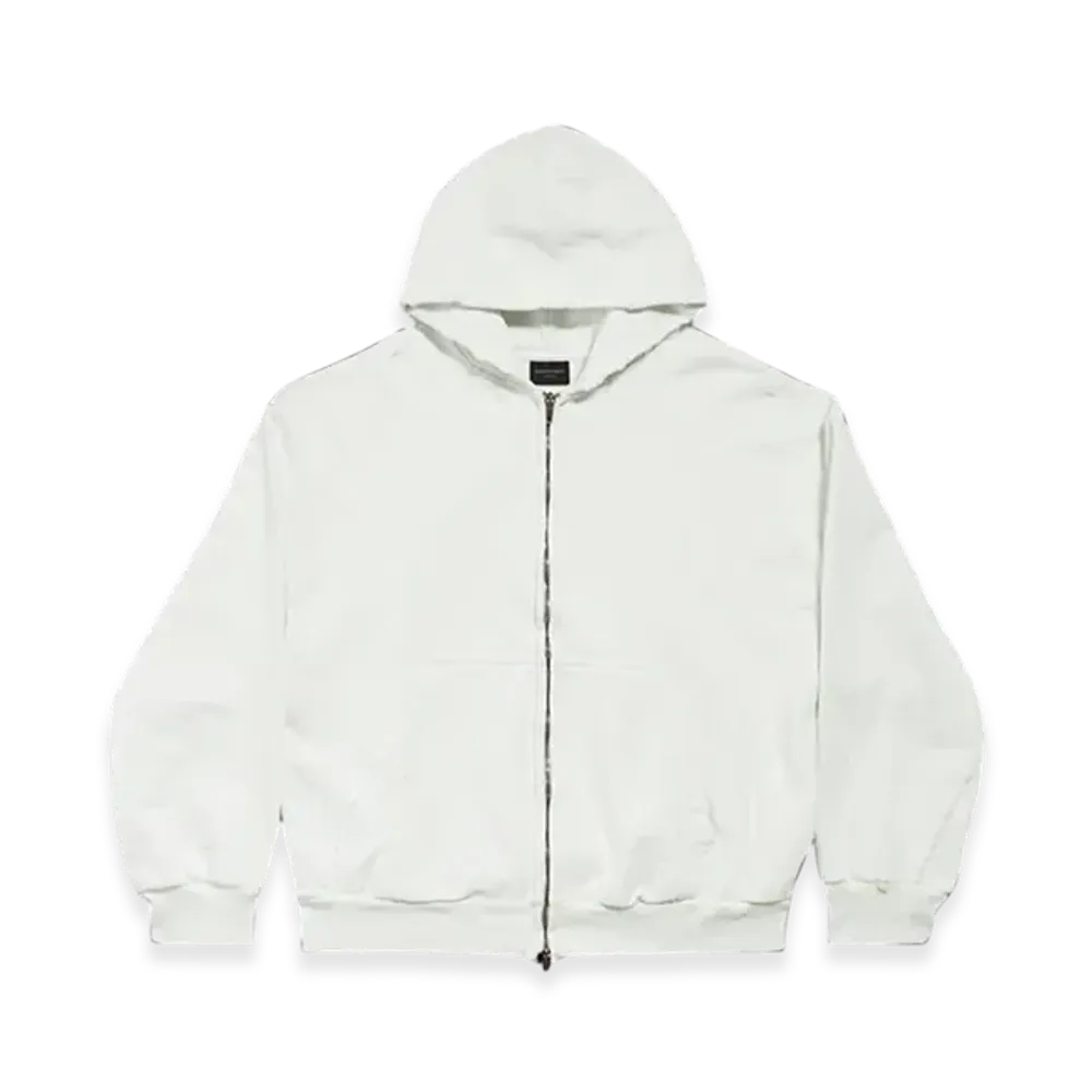 BALENCIAGA Agaicnelab Zip-Up Hoodie Regular Fit "White"