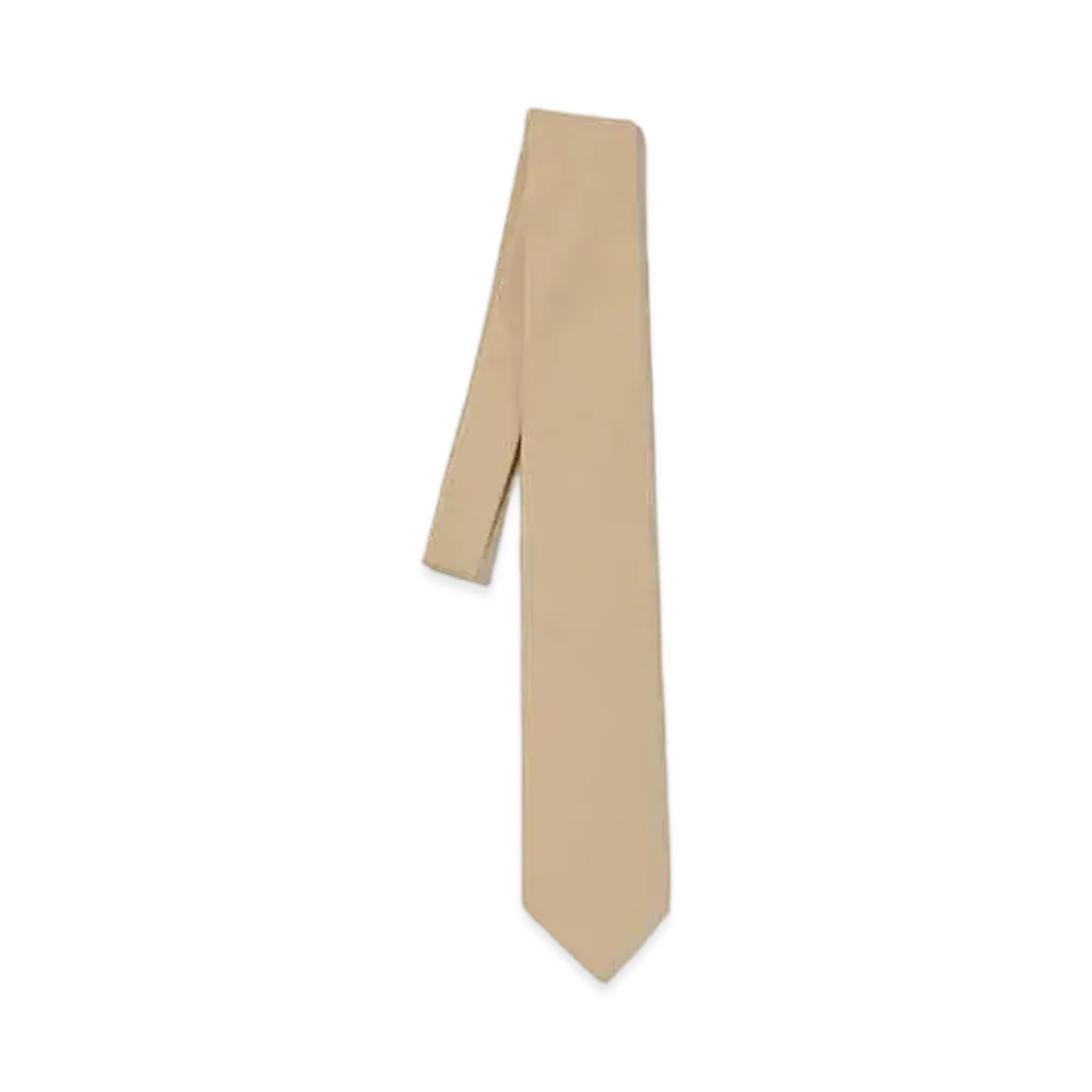 AURALEE Super Fine Tropical Wool Tie "Top Beige"