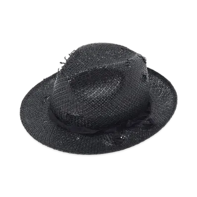 Yohji Yamamoto POUR HOMME Paper Hat Body Folding Hat B "Black"