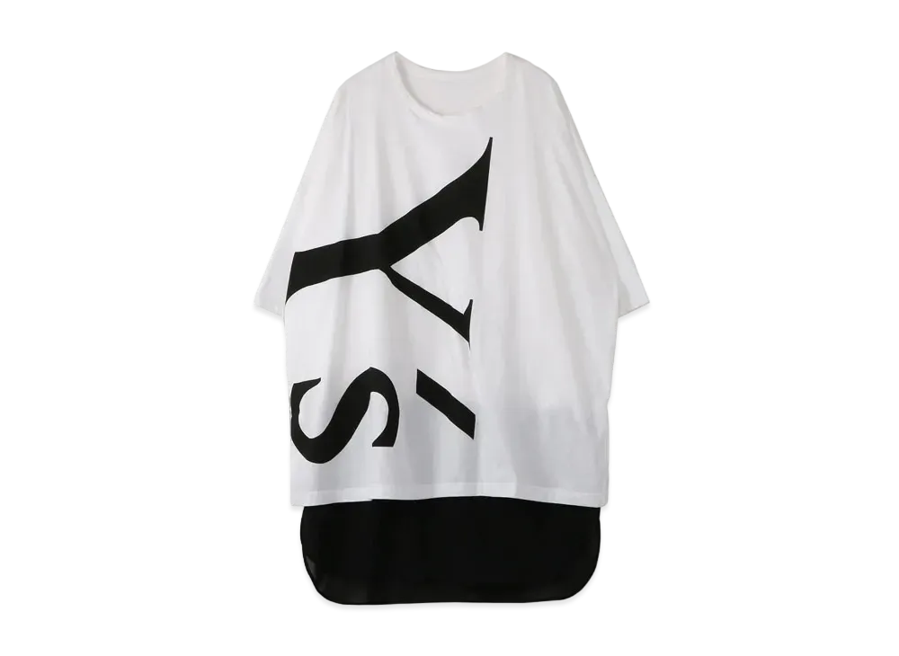 Yohji Yamamoto Y's 018+902 C/S COMBI LOGO BLOUSE "White"