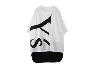 Yohji Yamamoto Y's 018+902 C/S COMBI LOGO BLOUSE "White"