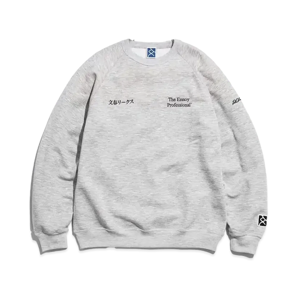 ENNOY x Bunshun Leeks 21SS Sweat Crewneck "Grey" SS21BRENCT08NTL