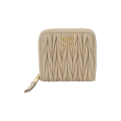 MIU MIU Bi-Fold Wallet "Beige"