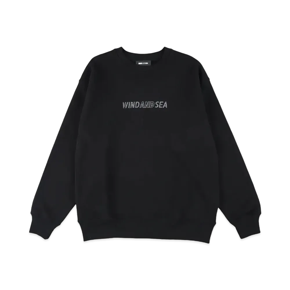WIND AND SEA Xmas Rhine Stone Crew Neck "Black"