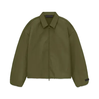 FEAR OF GOD ESSENTIALS Textured Nylon Trucker Jacket "Military"