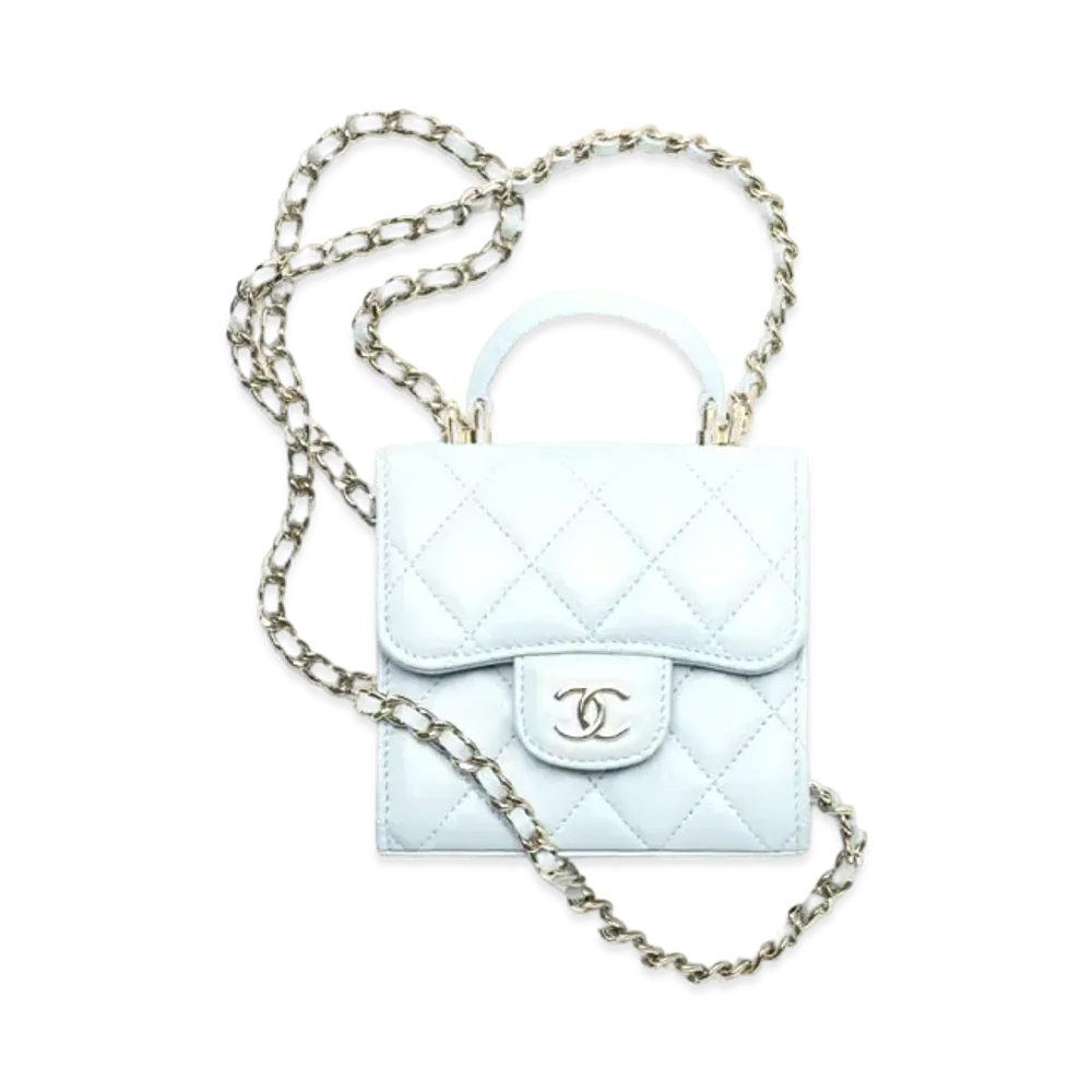 CHANEL Chain Clutch Lambskin "Blue"