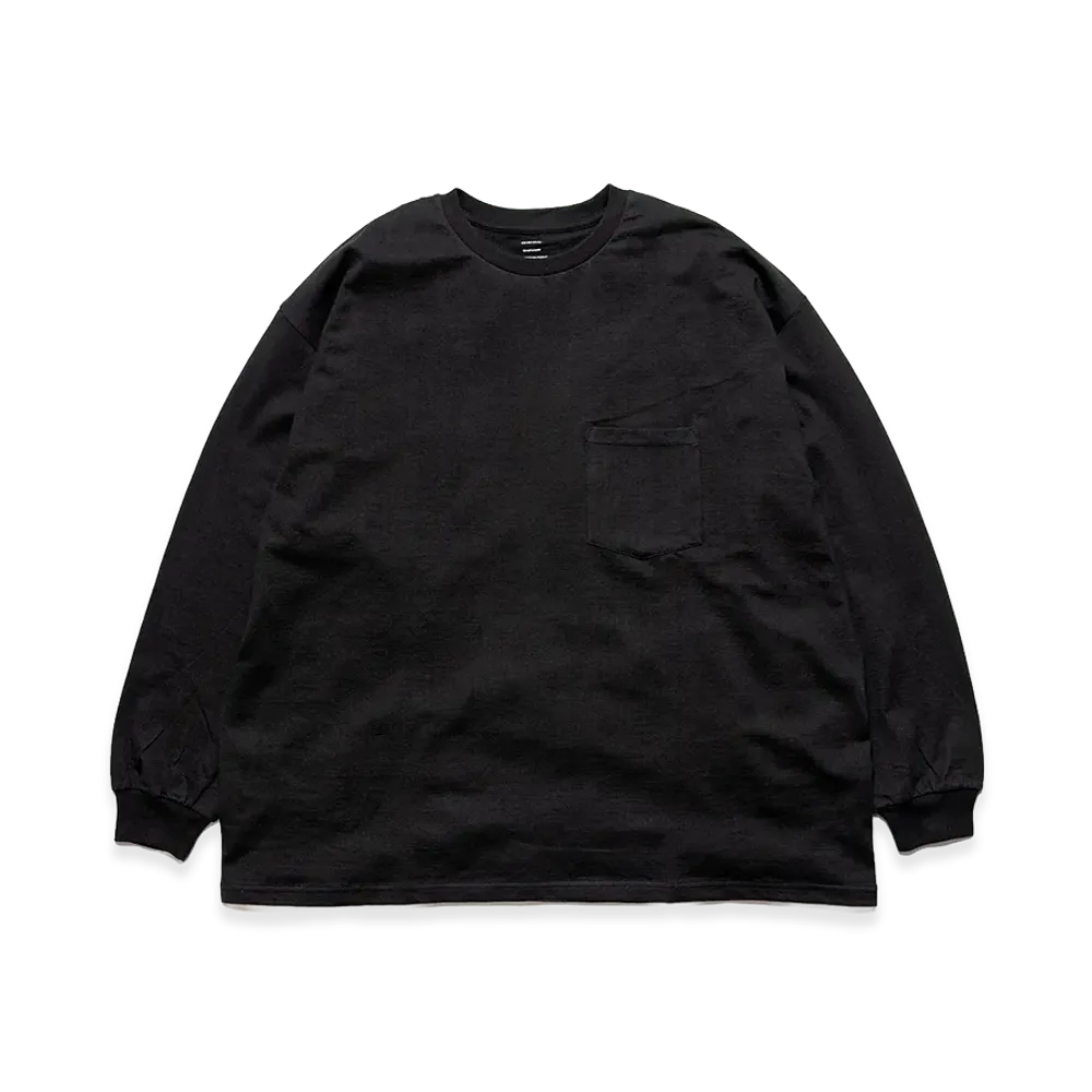 Graphpaper L/S Oversized Pocket Tee "Black"