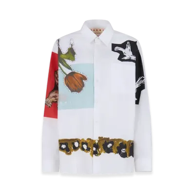 MARNI x Olaolu Slawn x Soldier Boyfriend Poplin Shirt "Ivory"