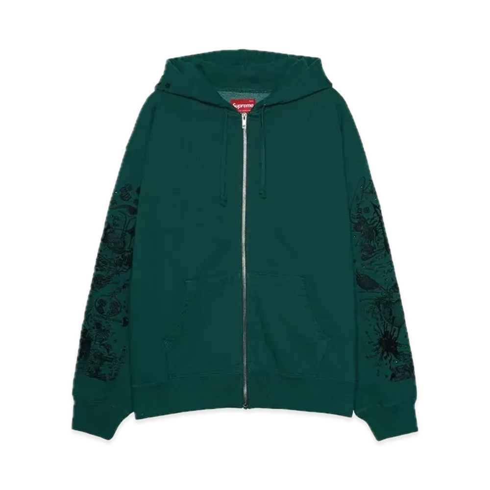 Supreme AOI Zip Up Hooded Sweatshirt "Teal"