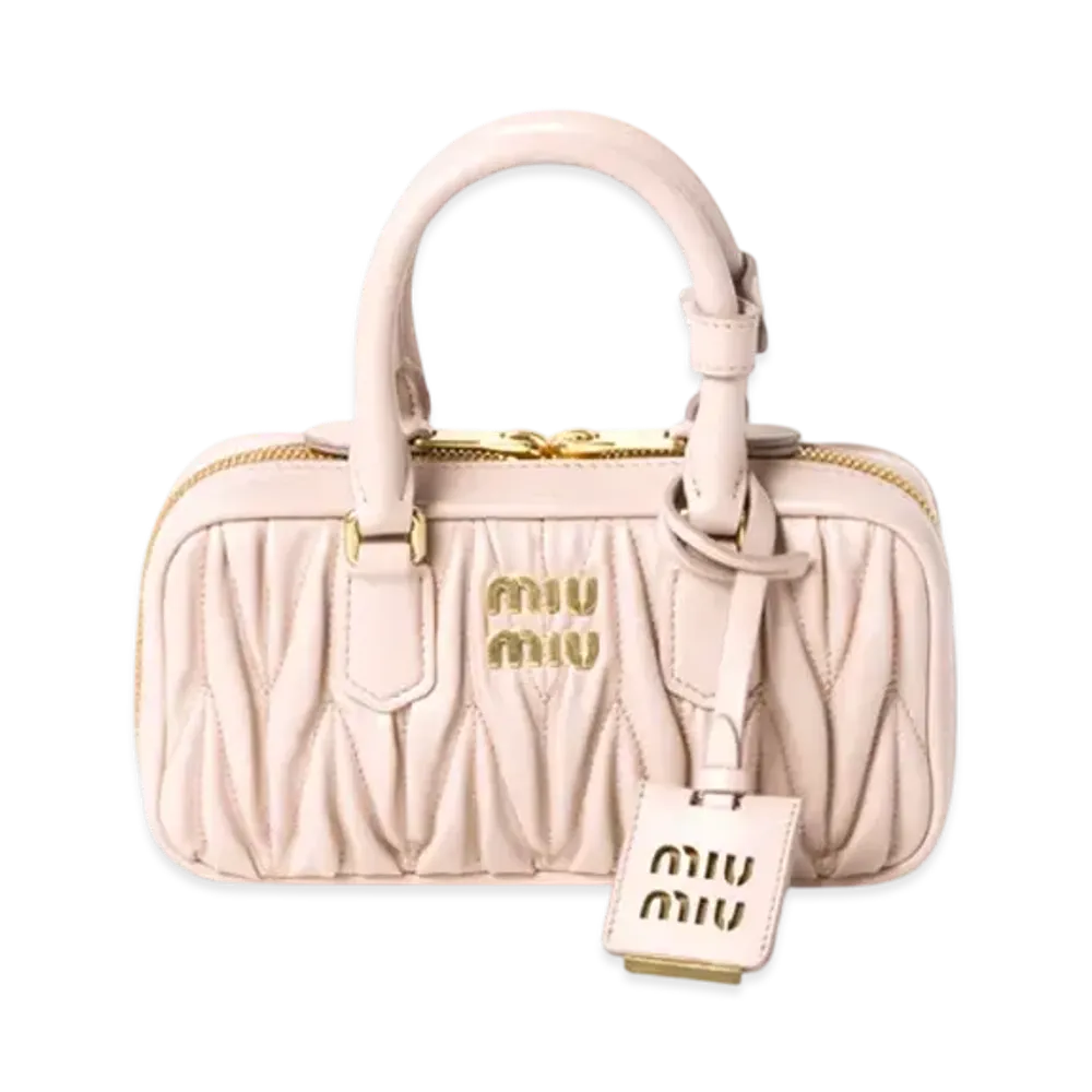 MIUMIU Arcadie Matelasse Nappa Leather Mini-Bag "Pink Beige"