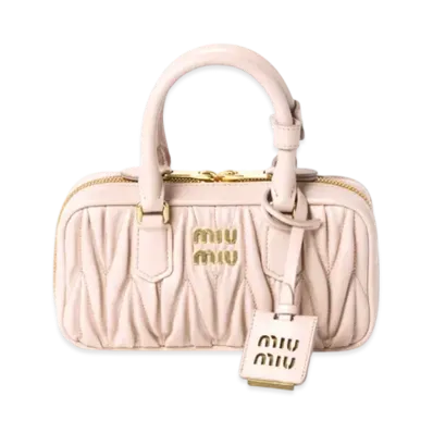 MIUMIU Arcadie Matelasse Nappa Leather Mini-Bag "Pink Beige"