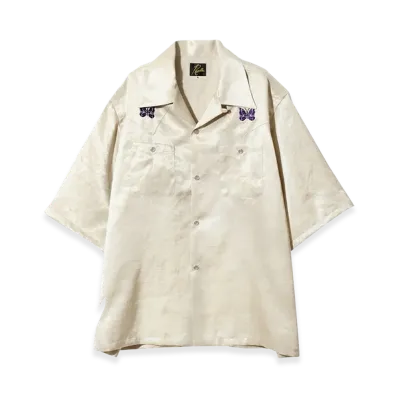 NEEDLES S/S Cowboy One-Up Poly Slub Sateen Shirt "Gold"