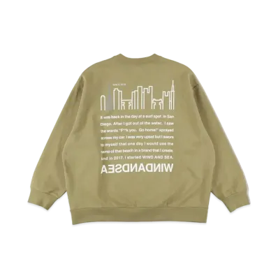 WIND AND SEA x Manhattan Portage Crewneck "Olive"