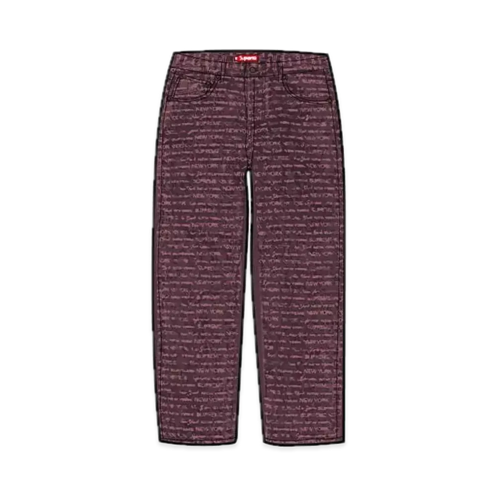 Supreme Multi Type Jacquard Regular Jean "Purple"