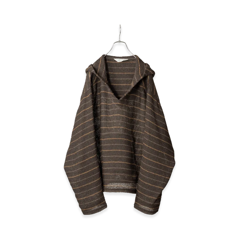 ANCELLM Cut Border Hoodie "Black"