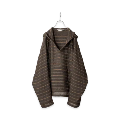 ANCELLM Cut Border Hoodie "Black"