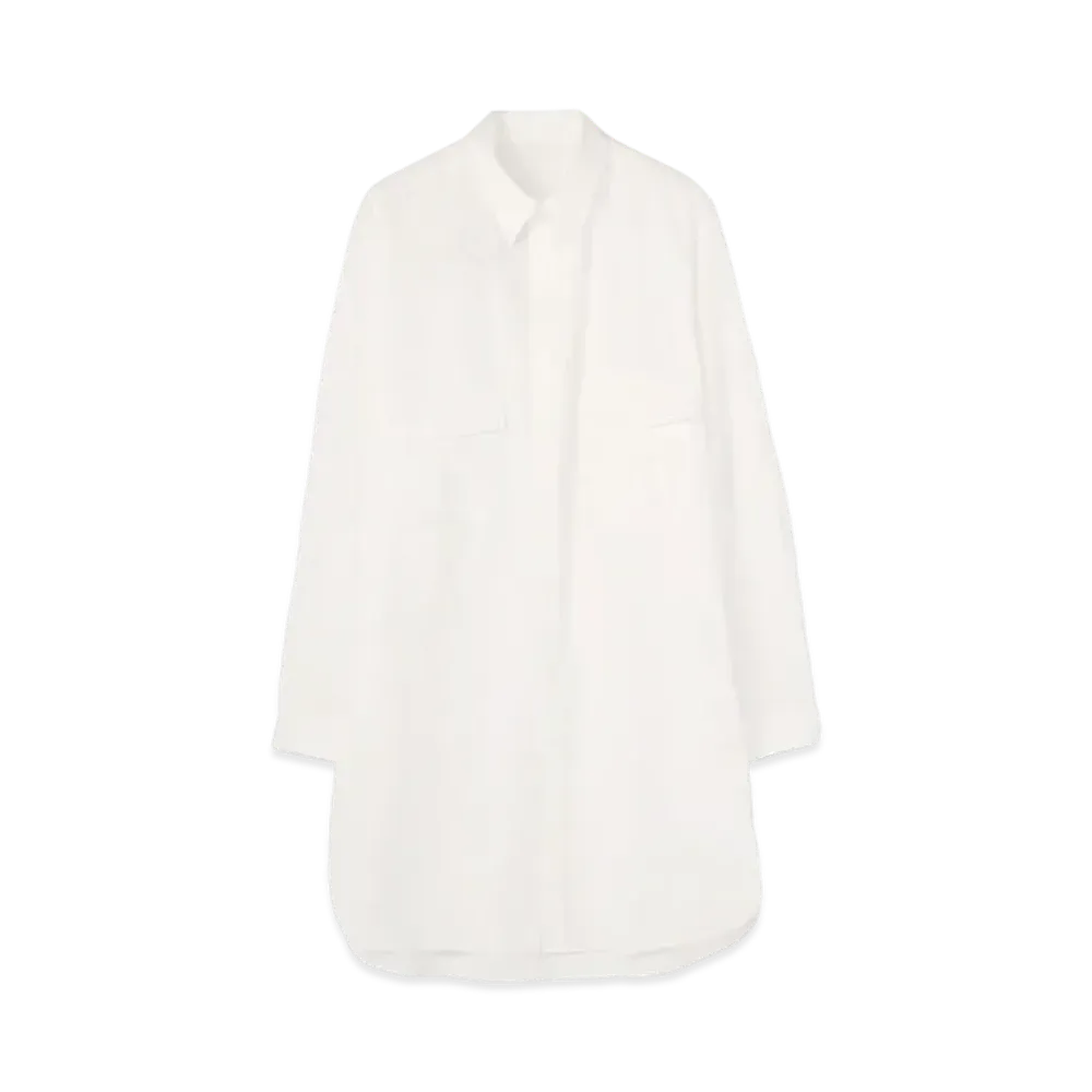 Yohji Yamamoto Pour Homme WOMAN PRINT 2POCKETS BLOUSE "White"