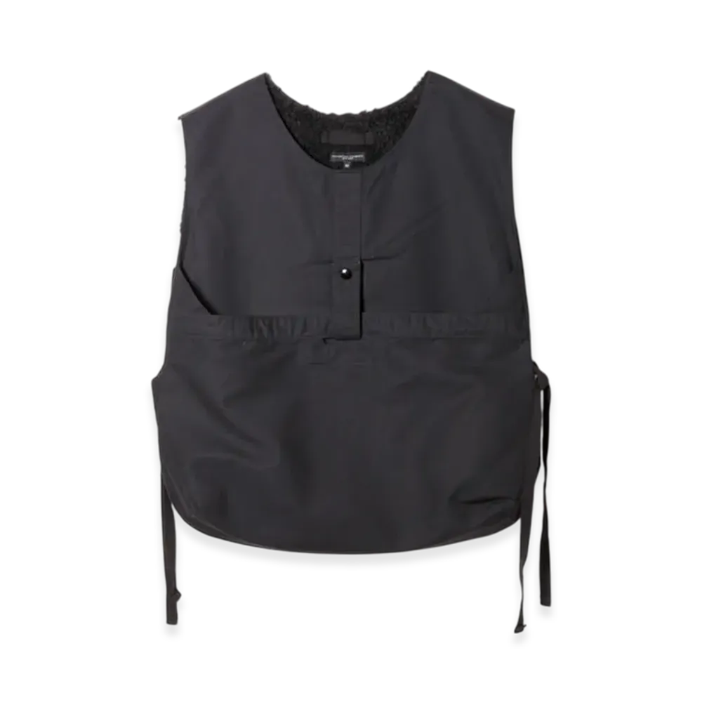 ENGINEERED GARMENTS Newsboy Vest - Cotton Double Cloth "Black"