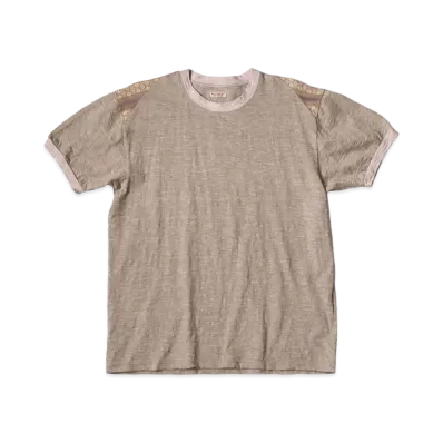KAPITAL Heather India Florida Ringer Tee "Beige"