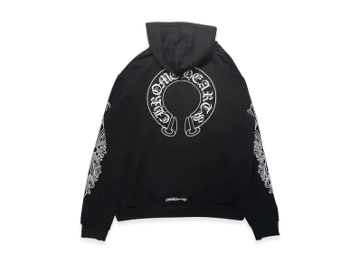 Chrome Hearts Horseshoe Floral Cross Heavyweigh Zip-Up Hoodie "Black"