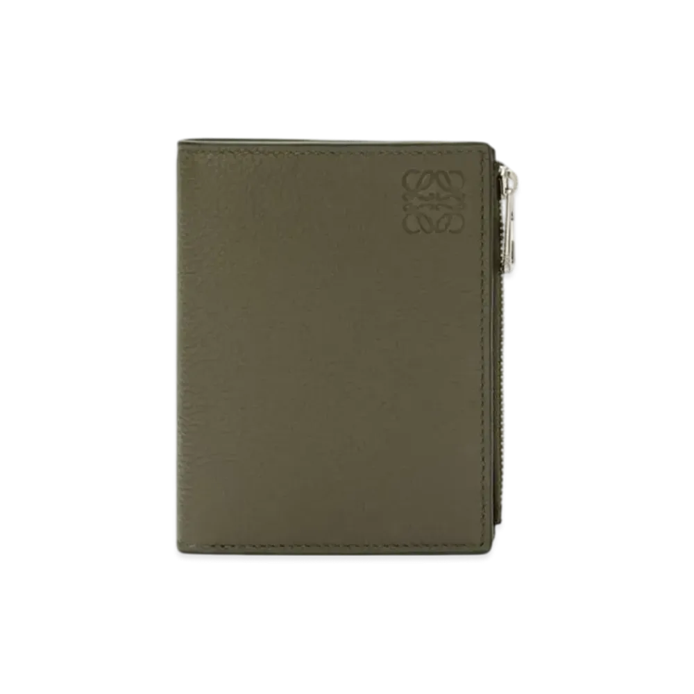 LOEWE Slim Compact Wallet "Khaki Green"