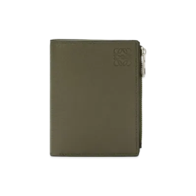 LOEWE Slim Compact Wallet "Khaki Green"