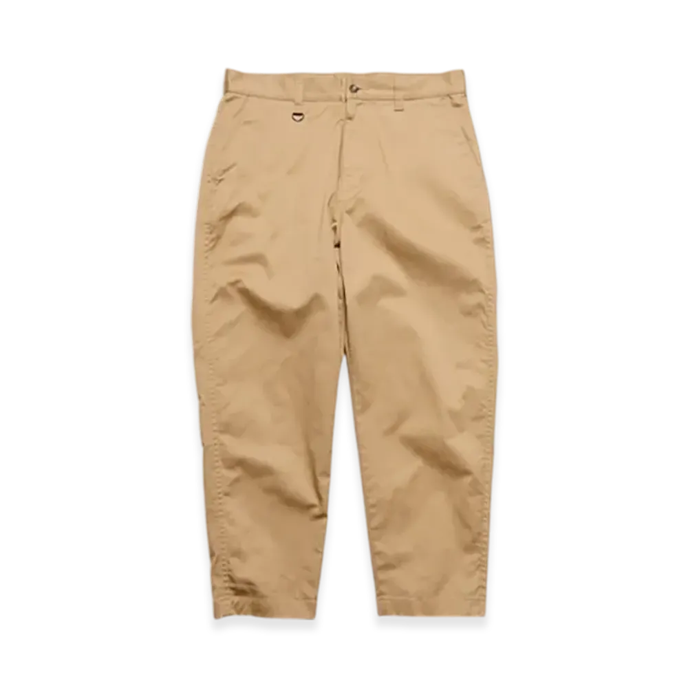 SOPHNET. Cotton Stretch Twill Tapered Cropped Pants "Beige"