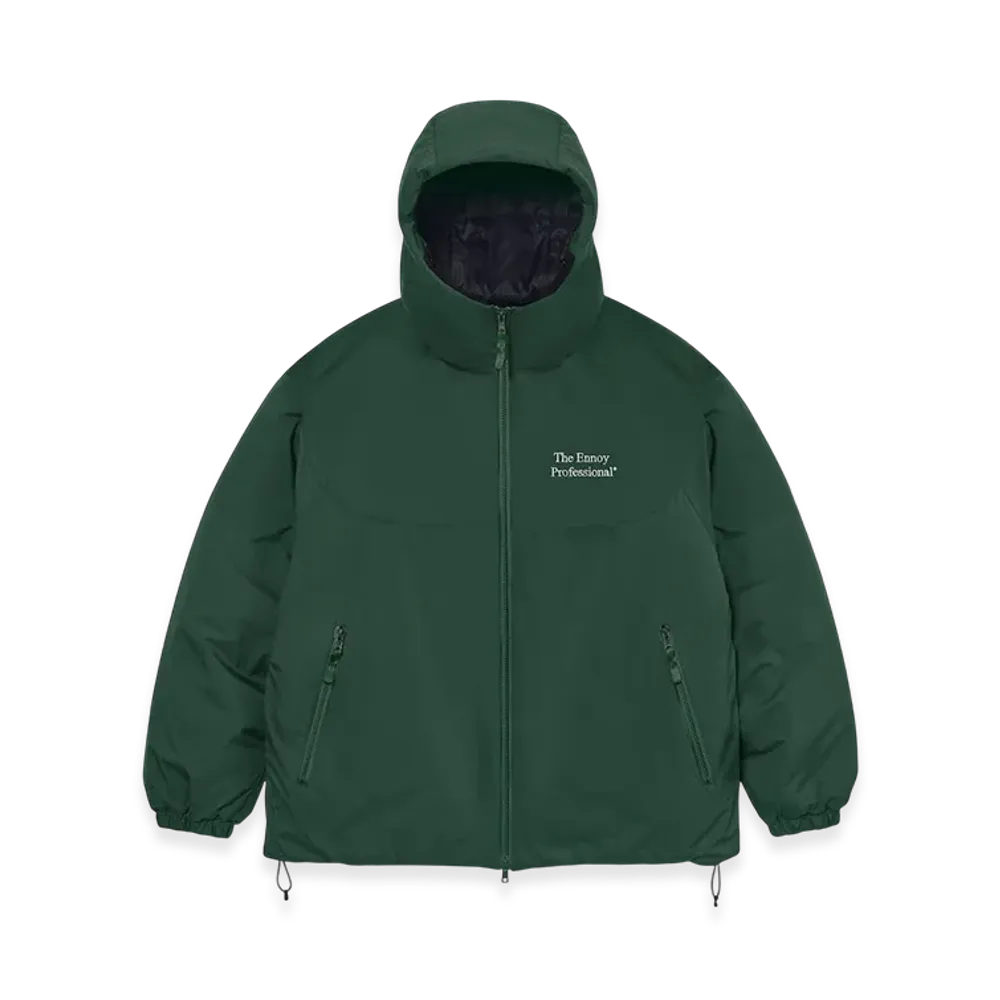 ENNOY Stylistshibutsu Padded Nylon Hoodie "Green" (25AW)