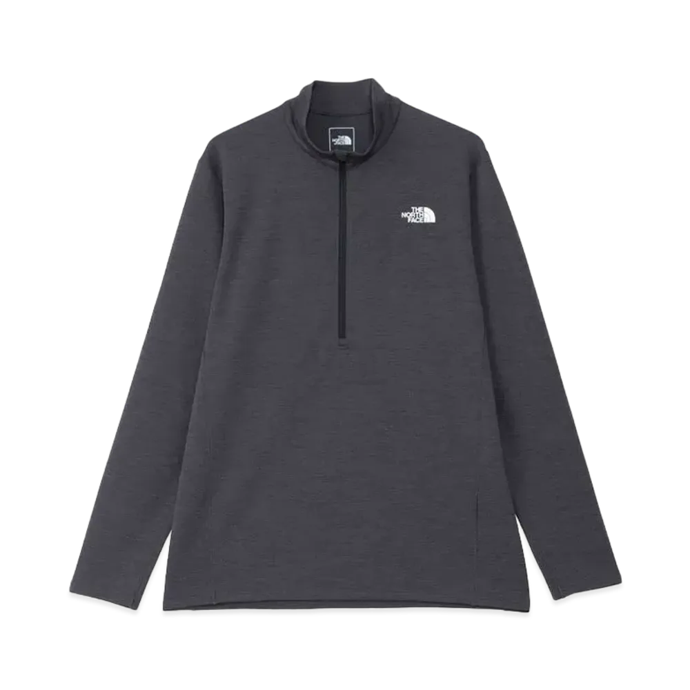 The North Face Long Sleeve Flash Dry Mid Zip Up "Mix Charcoal"
