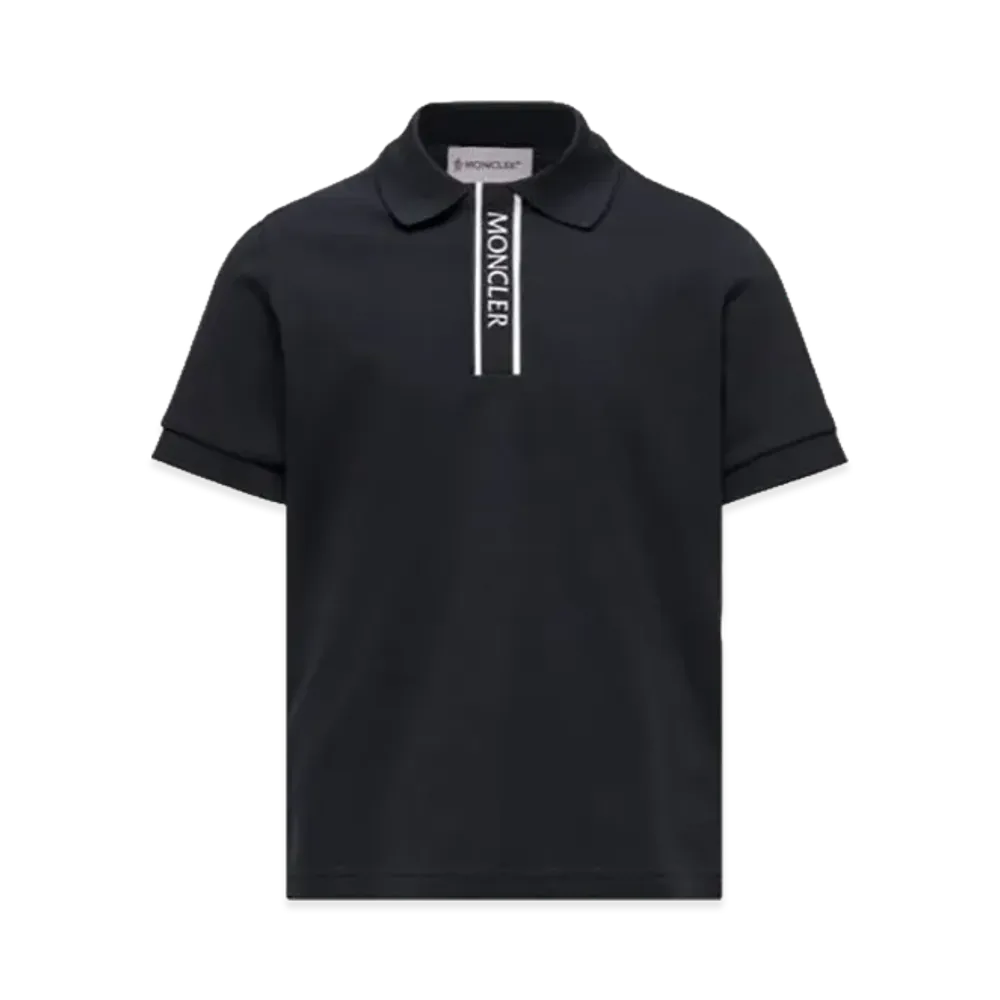 MONCLER Kids Logo Polo Shirt "Black"