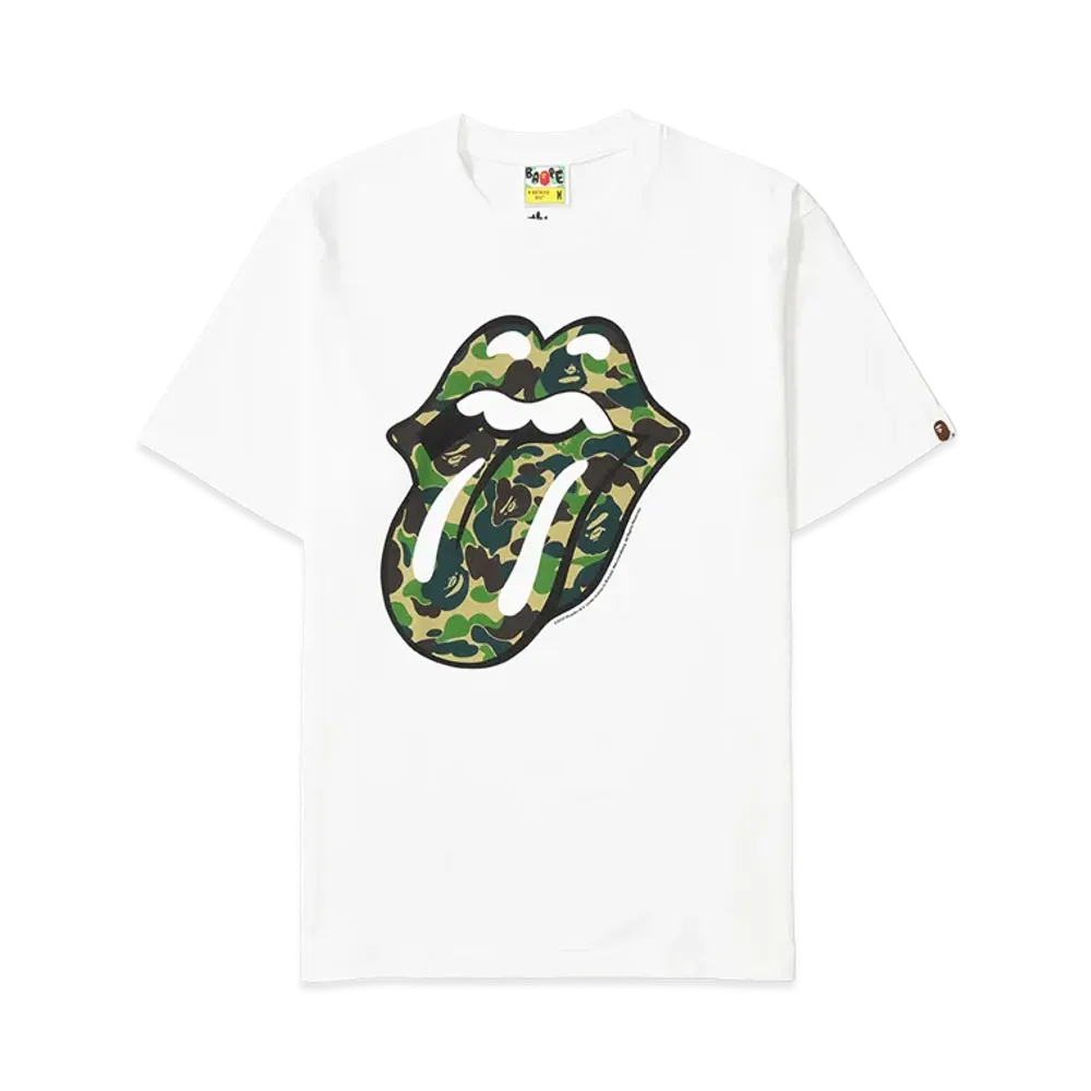 A BATHING APE x The Rolling Stones Tee "White"