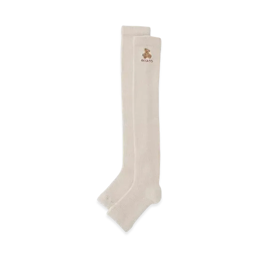 GELATO PIQUE Sleep Bear Compression Socks "Beige"