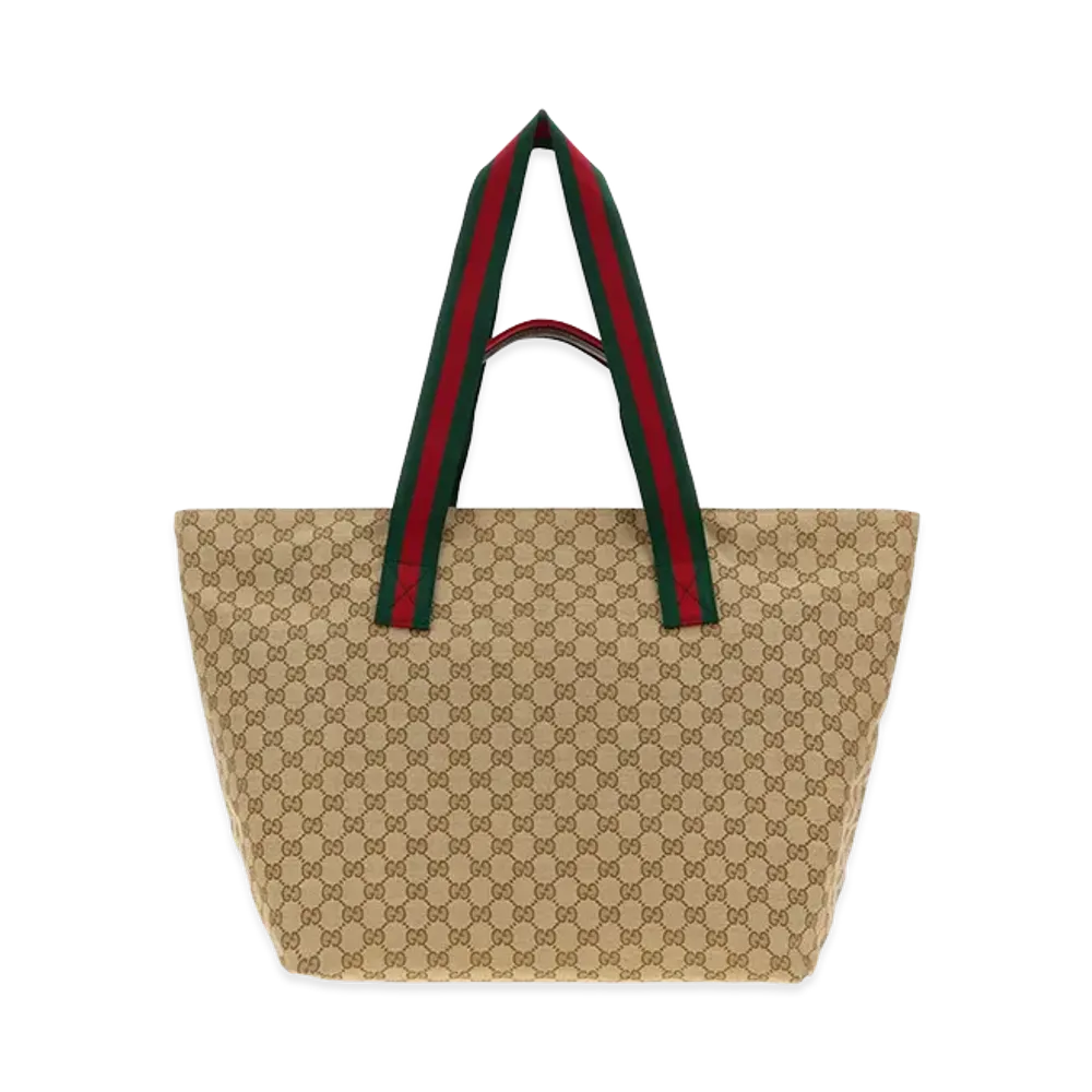 GUCCI GG Fabric Medium Shopping Bag "Beige"