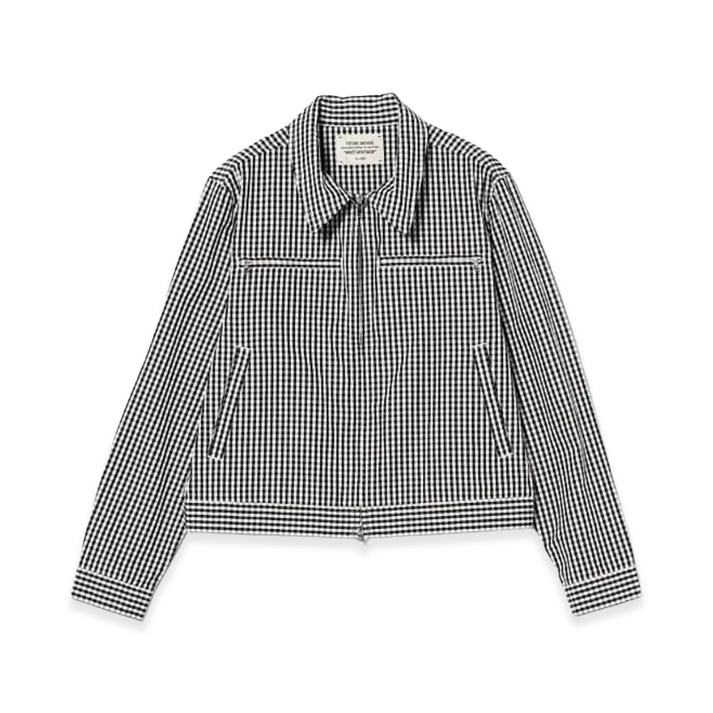 BEAMS FUTURE ARCHIVE Gingham Shirt Blouson "Black"