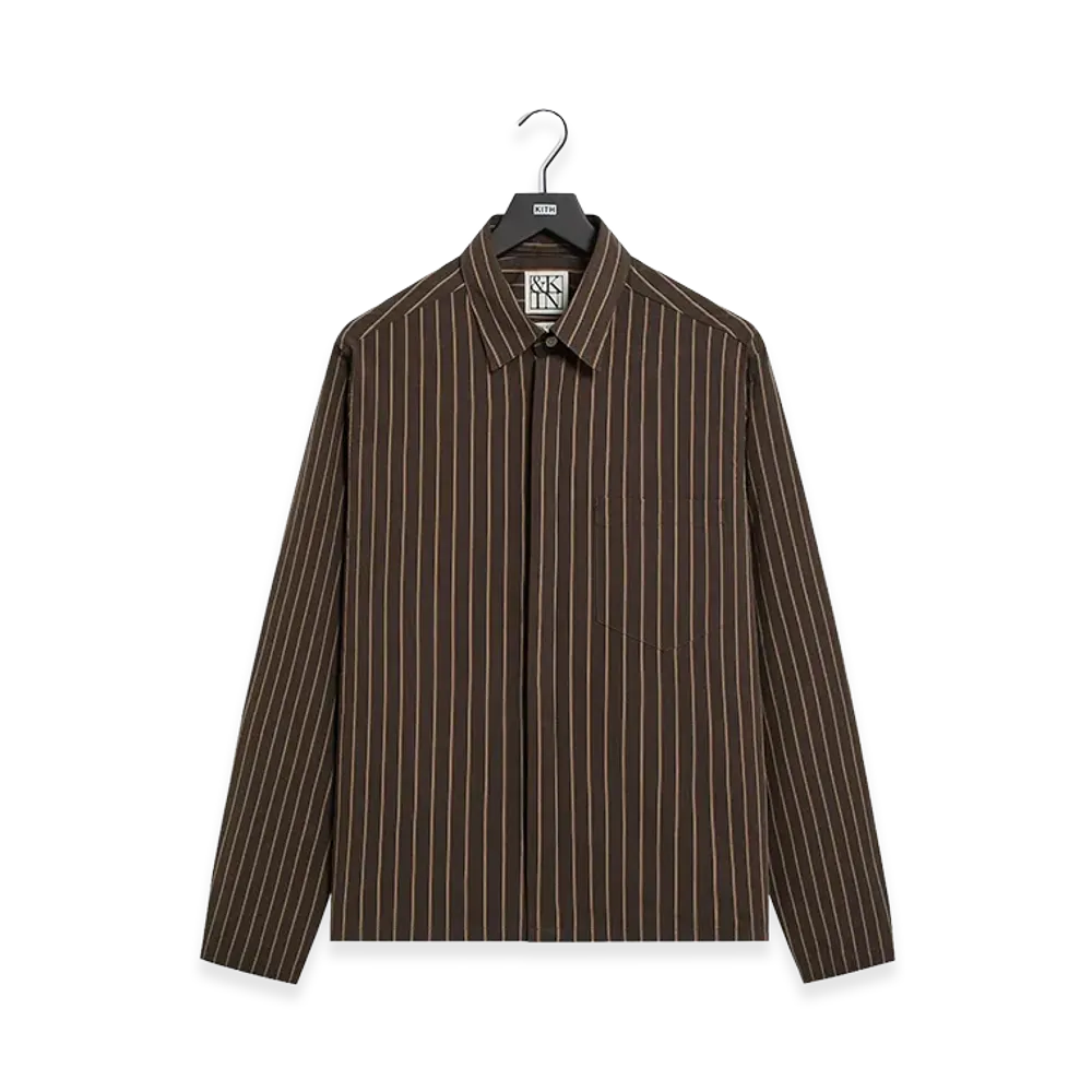 Kith &Kin Striped Poplin Nico Shirt "Derby"