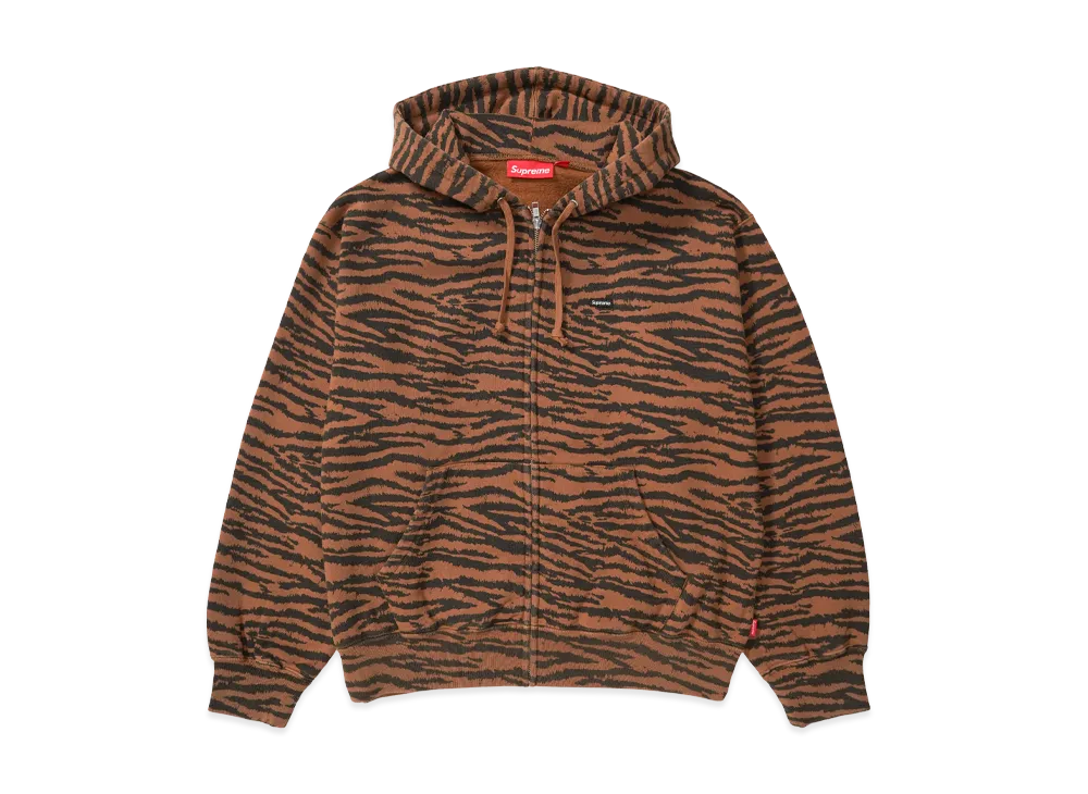Supreme Small Box Zip Up Hooded Sweatshirt "Tiger"