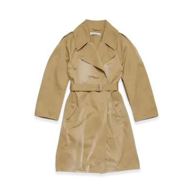 Acne Studios Belted coat "Mushroom Beige"