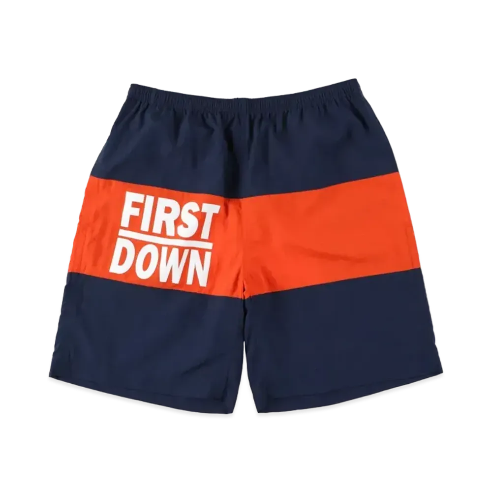 FIRST DOWN NYLON TASLAN SWIM SHORTS "Navy"