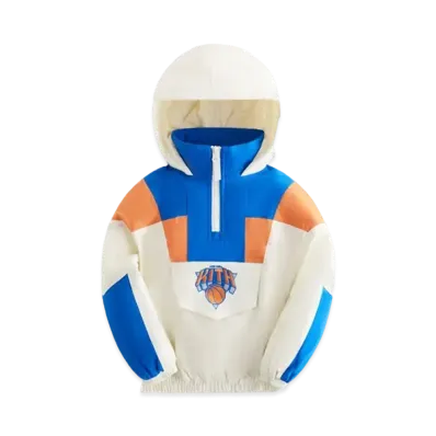 Kith Kids for the New York Knicks Hooded Quarter Zip Anorak "Silk"