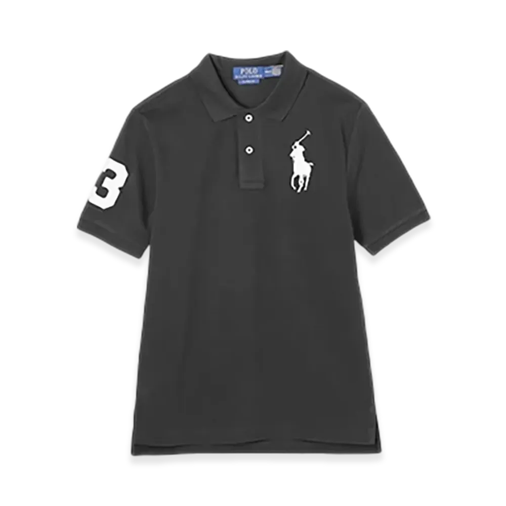 Polo Ralph Lauren Short-Sleeve Big Pony Mesh Polo Shirt "Poloblack/White"